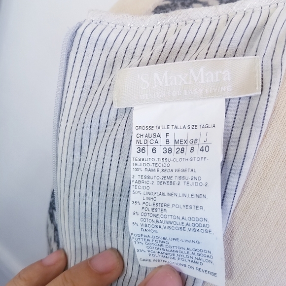 🌸 Max Mara | Lace Printed Cotton‎ blend Mini Dress 6 - Picture 7 of 11